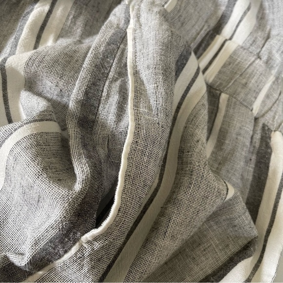 Cloth & Stone Gray Striped Sleeveless Jump Suit linen blend size medium NWT - Picture 6 of 14